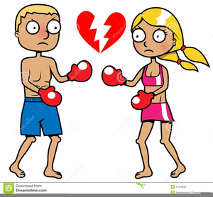 Girl Punching Clipart Image