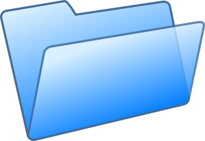 Blue Folder Clip Art