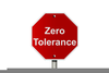 Zero Tolerance Clipart Image