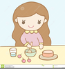 Baking Girl Clipart Image