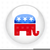Republican Elephant Borders Clipart Image