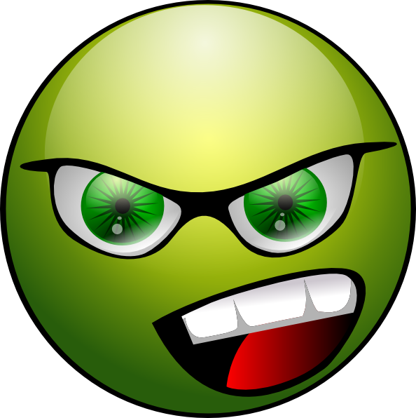 clip art green face - photo #7