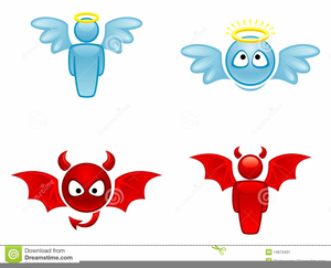Angel And Devil Clipart Free Free Images At Clker Com Vector