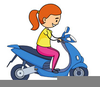 Woman On Motorcycle Clipart Image