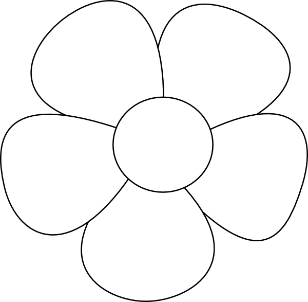 free clipart flower outline - photo #4