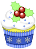Christmas Cupcake Clipart Image