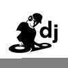Black And White Dj Clipart Image