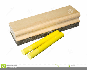 Chalk And Eraser Clipart Image