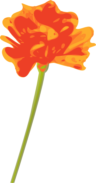 clip art flowers. Orange Flower clip art