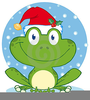 Free Christmas Frog Clipart Image