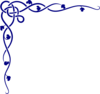 Royal Blue Celtic Corner Clip Art