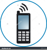 Cellphone Clipart Black And White Image