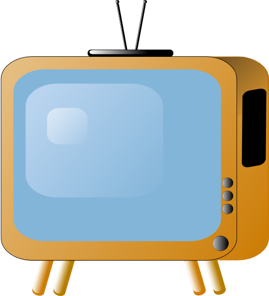 watching tv clipart. Old Styled Tv Set clip art