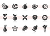 0134 Fruit And Vegetables Icons Image