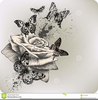 Cross With Butterflies Clipart Image