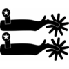 Cowboy Boots With Spurs Clipart Image