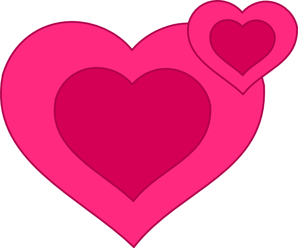 Two Pink Hearts Together