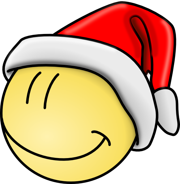 happy face clipart. Smiley Santa Face clip art