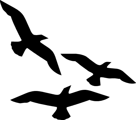 Birds Flying Silhouette Clip Art | Free Images at Clker.com - vector 