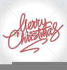 Christmas Lettering Clipart Image