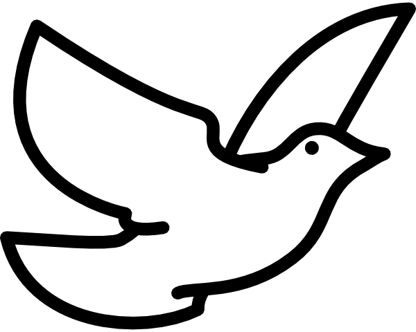 free dove clipart black and white - photo #5