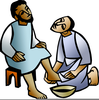 Holy Thursday Washing Of The Feet Clipart Image