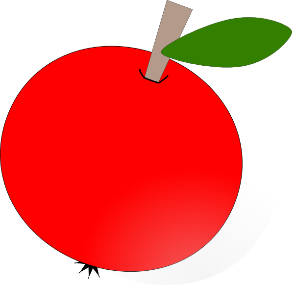 clipart red apple - photo #29