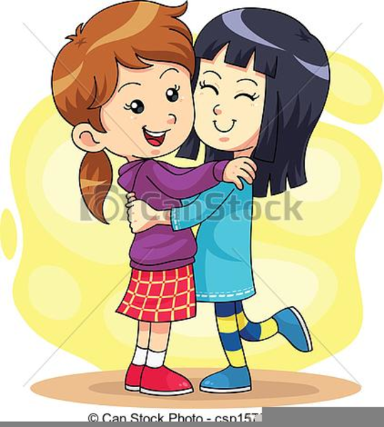 Sisters Hugging Clipart | Free Images at Clker.com - vector clip art