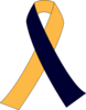 First Blue Second Yellow Ribbon Clip Art