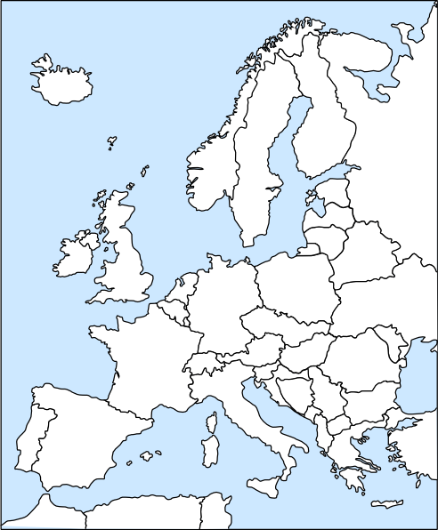 Map Of Europe Outline