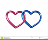 Linked Hearts Clipart Image