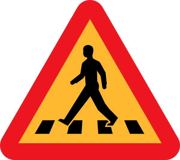 Pedestrian Crossing Sign Clip Art at  - vector clip art