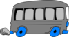 Gray School Bus Clip Art