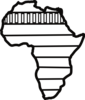Africa Outline Stripes Clip Art