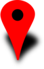 Red Map Pin With Black Dot Clip Art