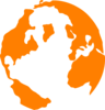 Orange Globe Clip Art