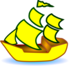 Yellow Boat Clip Art