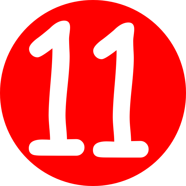 Red Rounded with Number 11 Clip Art At Clker Vector Clip Art Online Royalty Free 