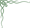 Green Celtic Scroll Clip Art