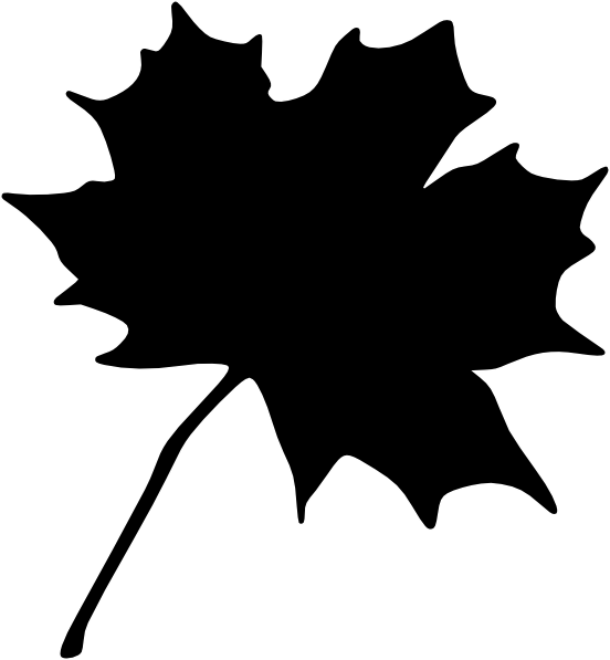 leaf clip art free black and white - photo #29