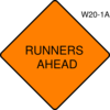 Runners Ahead Ahead Sign Clip Art