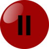 Pause Button Dark Red Clip Art