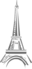 Grey Eiffel Ooh-la-la Clip Art