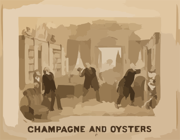 Champagne And Oysters clip art