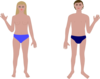 Human Body Boy & Girl Clip Art