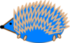 Blue Hedgehog Revised Clip Art