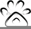 Large Paw Print Clipart Image