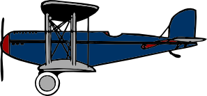 Red Blue Biplane Clip Art