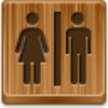 Free Wood Button Restrooms Image