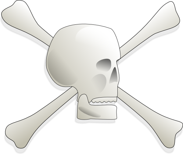 bones of skull. Skull-and-ones-aj clip art